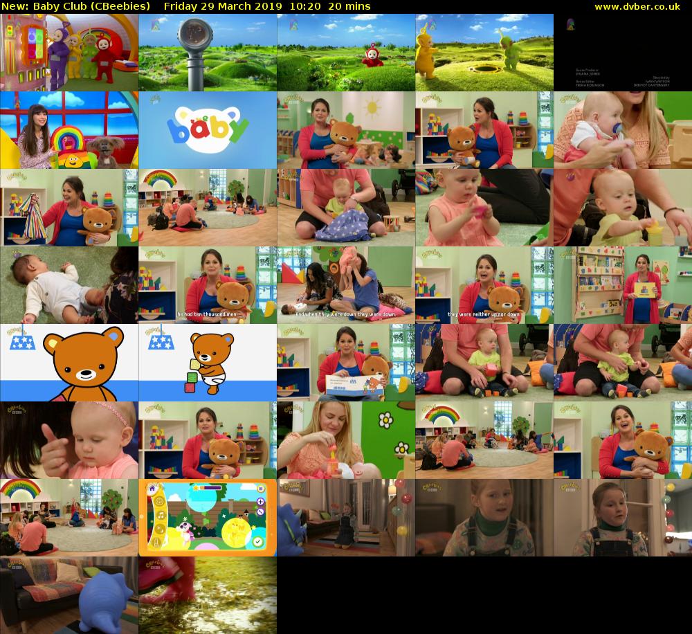 Baby Club (CBeebies) Friday 29 March 2019 10:20 - 10:40