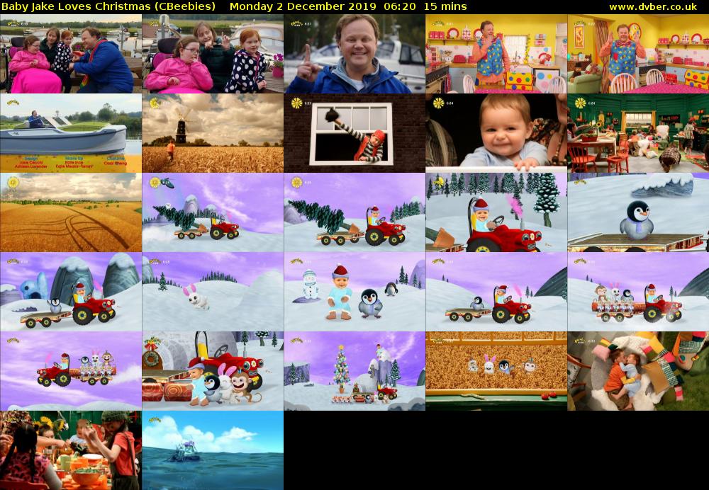 Baby Jake Loves Christmas (CBeebies) Monday 2 December 2019 06:20 - 06:35