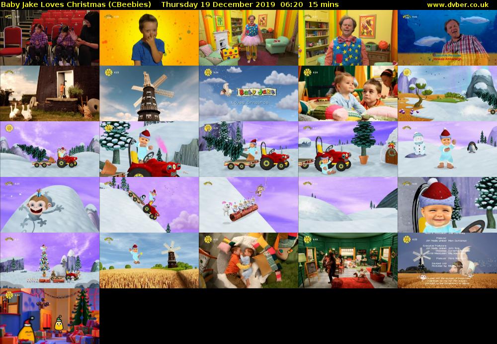 Baby Jake Loves Christmas (CBeebies) Thursday 19 December 2019 06:20 - 06:35