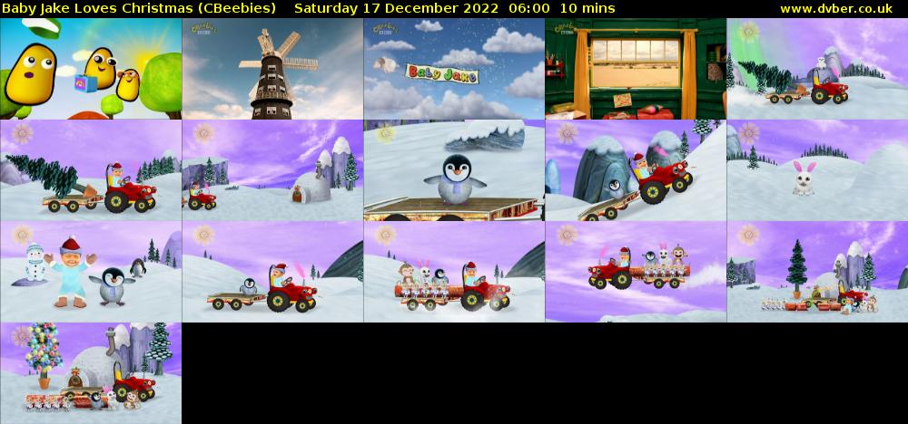 Baby Jake Loves Christmas (CBeebies) Saturday 17 December 2022 06:00 - 06:10
