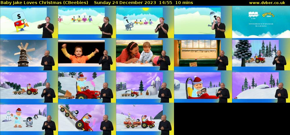 Baby Jake Loves Christmas (CBeebies) Sunday 24 December 2023 14:55 - 15:05