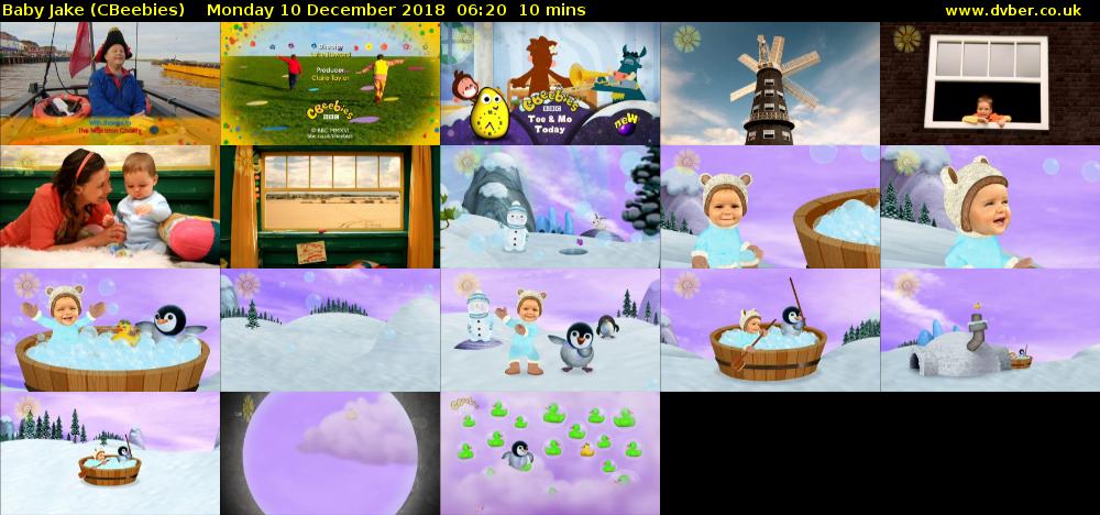 Baby Jake (CBeebies) Monday 10 December 2018 06:20 - 06:30