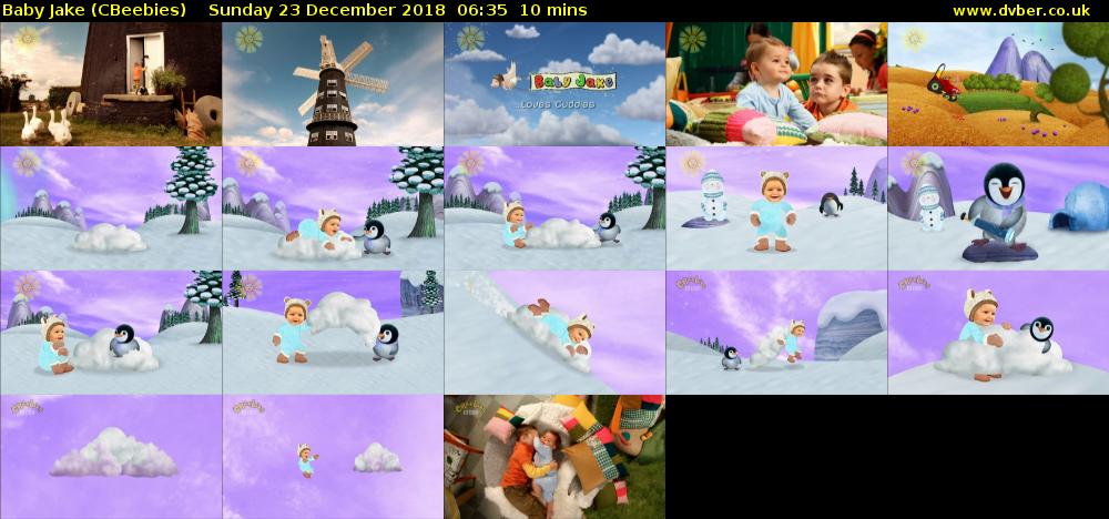 Baby Jake (CBeebies) Sunday 23 December 2018 06:35 - 06:45