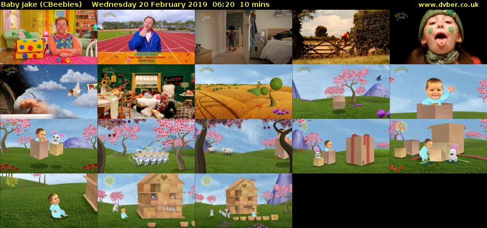 Baby Jake (CBeebies) Wednesday 20 February 2019 06:20 - 06:30