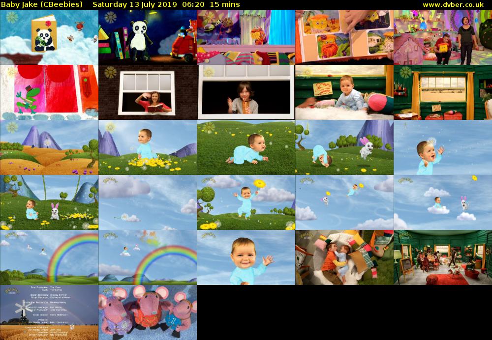 Baby Jake (CBeebies) Saturday 13 July 2019 06:20 - 06:35