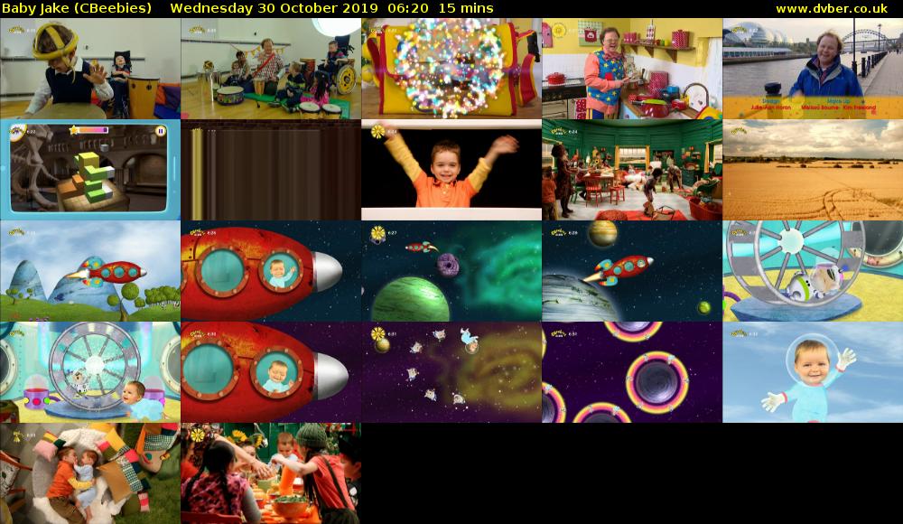 Baby Jake (CBeebies) Wednesday 30 October 2019 06:20 - 06:35