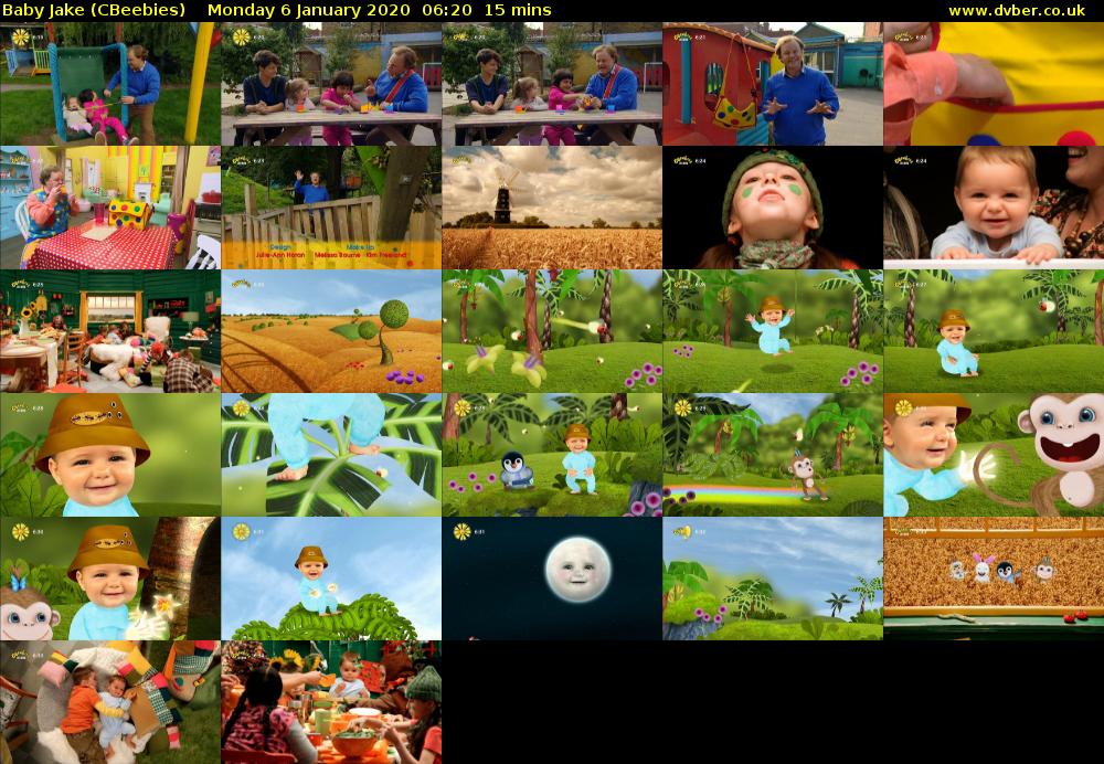 Baby Jake (CBeebies) Monday 6 January 2020 06:20 - 06:35
