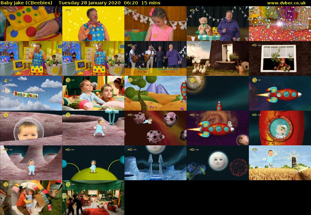 Baby Jake (CBeebies) Tuesday 28 January 2020 06:20 - 06:35
