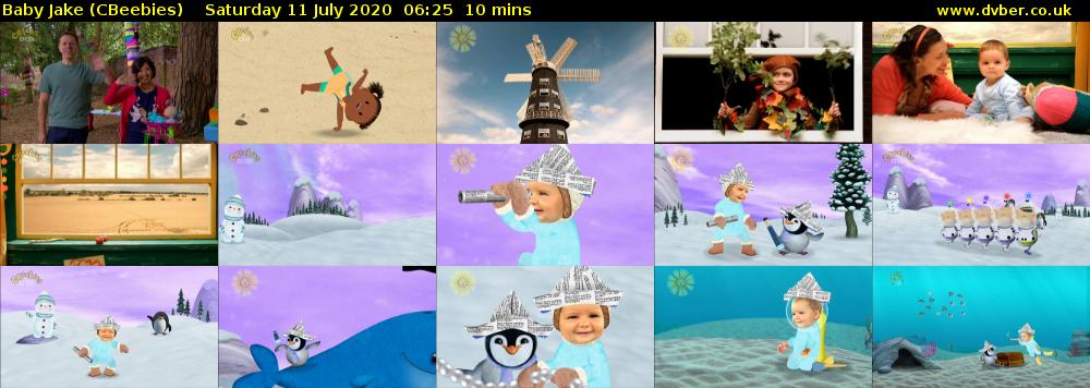 Baby Jake (CBeebies) Saturday 11 July 2020 06:25 - 06:35