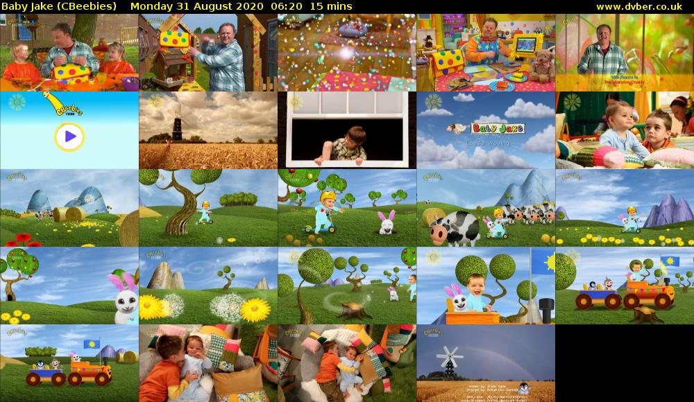 Baby Jake (CBeebies) Monday 31 August 2020 06:20 - 06:35