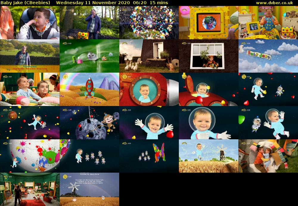 Baby Jake (CBeebies) Wednesday 11 November 2020 06:20 - 06:35