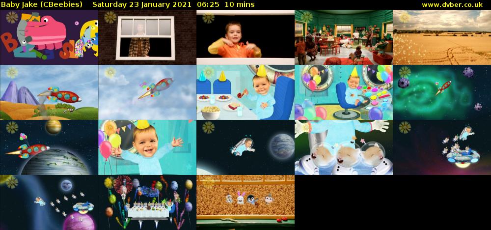 Baby Jake (CBeebies) Saturday 23 January 2021 06:25 - 06:35