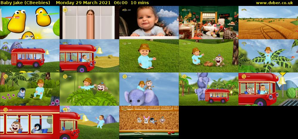 Baby Jake (CBeebies) Monday 29 March 2021 06:00 - 06:10