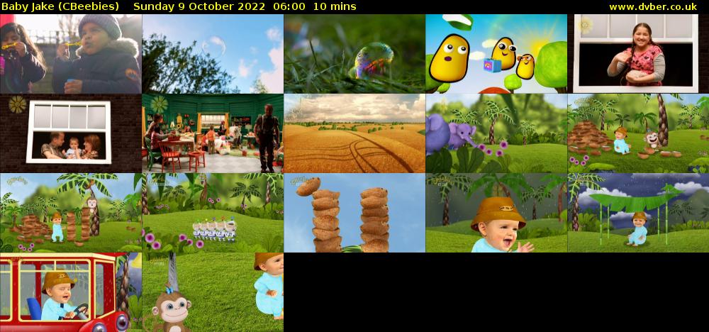 Baby Jake (CBeebies) Sunday 9 October 2022 06:00 - 06:10