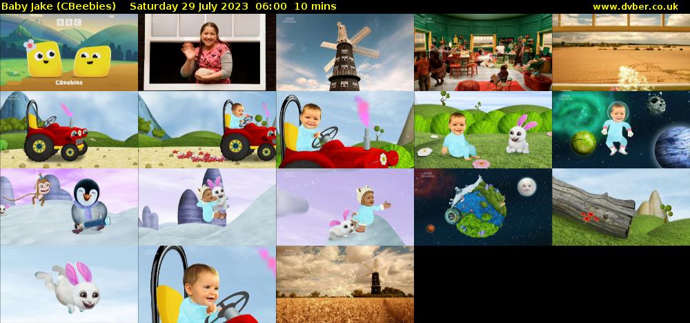 Baby Jake (CBeebies) Saturday 29 July 2023 06:00 - 06:10