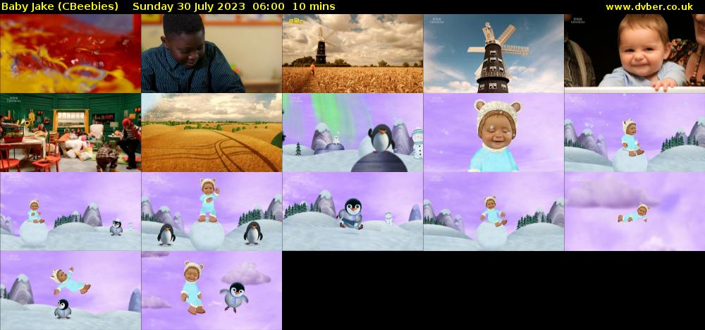 Baby Jake (CBeebies) Sunday 30 July 2023 06:00 - 06:10