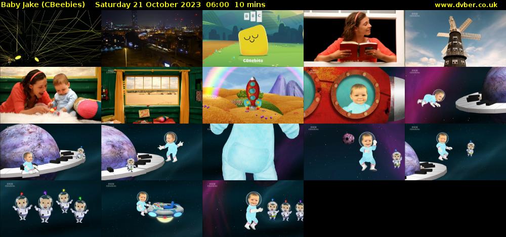 Baby Jake (CBeebies) Saturday 21 October 2023 06:00 - 06:10