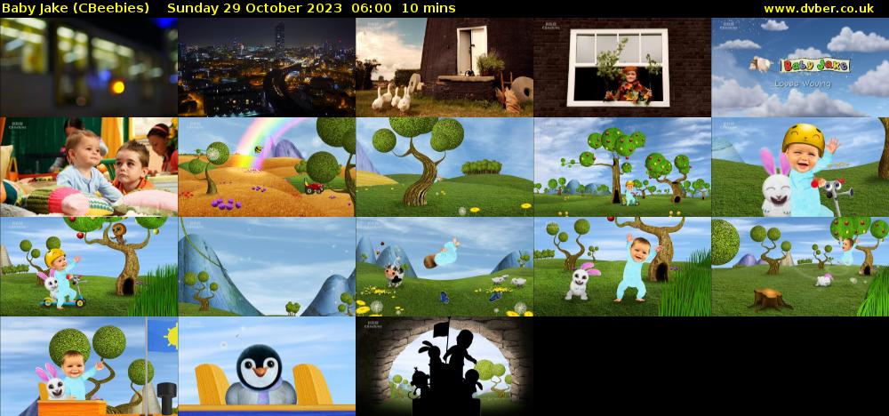 Baby Jake (CBeebies) Sunday 29 October 2023 06:00 - 06:10