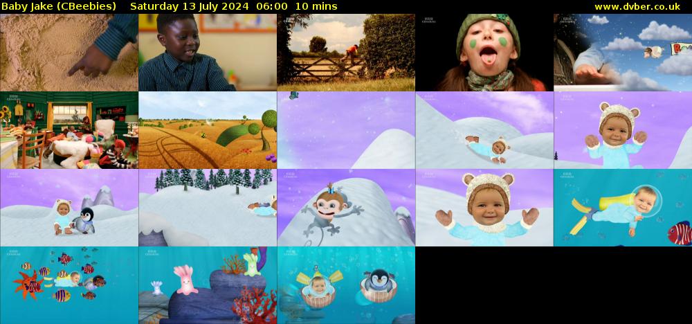 Baby Jake (CBeebies) Saturday 13 July 2024 06:00 - 06:10