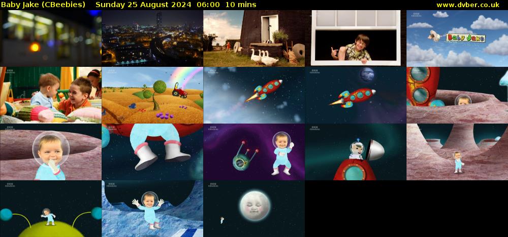 Baby Jake (CBeebies) Sunday 25 August 2024 06:00 - 06:10