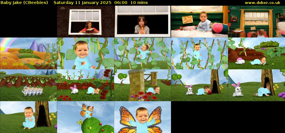 Baby Jake (CBeebies) Saturday 11 January 2025 06:00 - 06:10