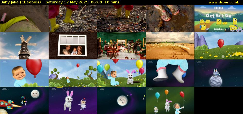Baby Jake (CBeebies) Saturday 17 May 2025 06:00 - 06:10