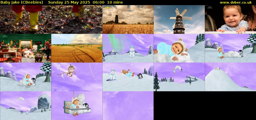 Baby Jake (CBeebies) Sunday 25 May 2025 06:00 - 06:10