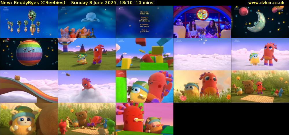 BeddyByes (CBeebies) Sunday 8 June 2025 18:10 - 18:20