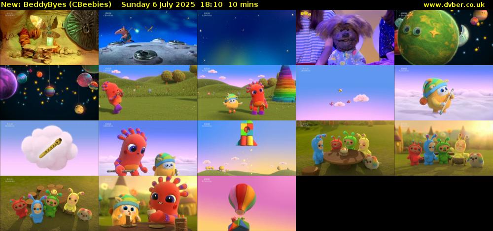 BeddyByes (CBeebies) Sunday 6 July 2025 18:10 - 18:20