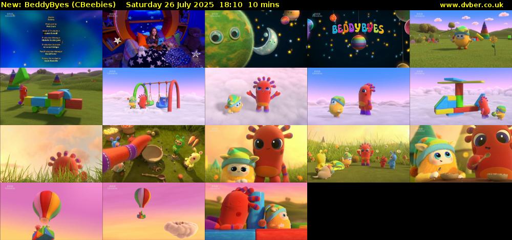 BeddyByes (CBeebies) Saturday 26 July 2025 18:10 - 18:20