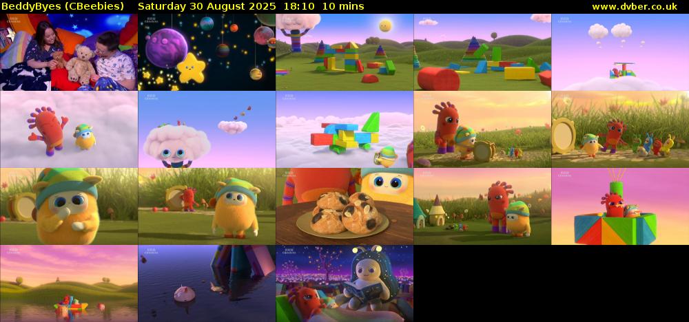 BeddyByes (CBeebies) Saturday 30 August 2025 18:10 - 18:20