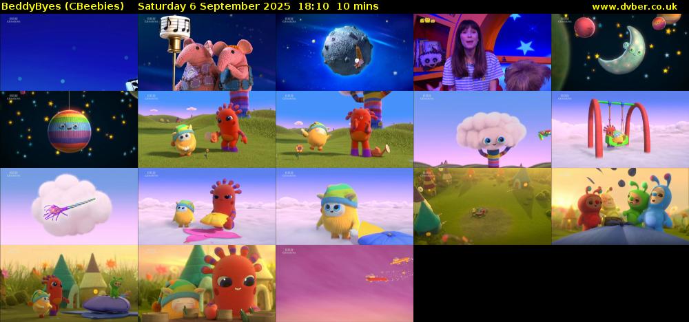 BeddyByes (CBeebies) Saturday 6 September 2025 18:10 - 18:20