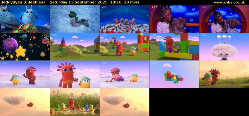 BeddyByes (CBeebies) Saturday 13 September 2025 18:10 - 18:20