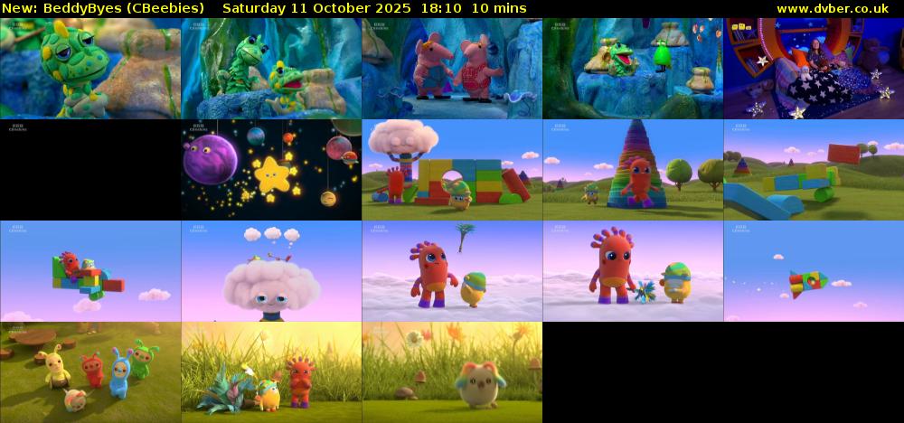 BeddyByes (CBeebies) Saturday 11 October 2025 18:10 - 18:20