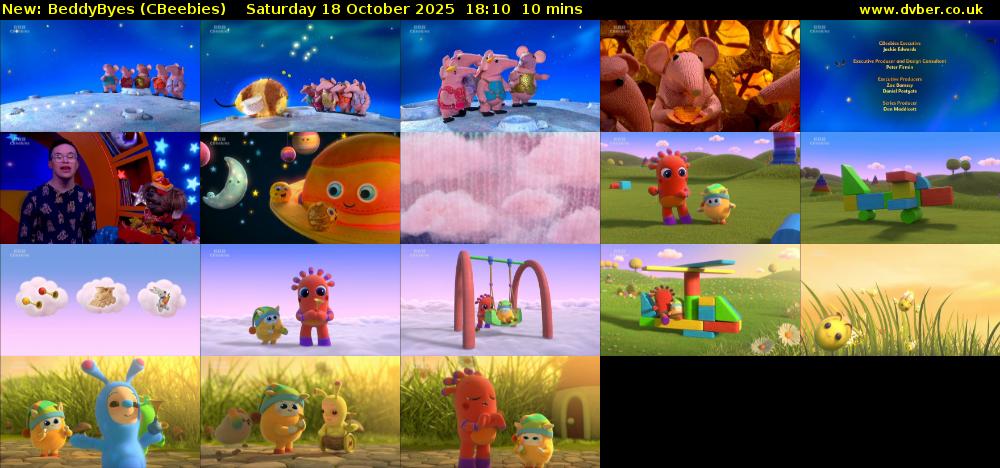 BeddyByes (CBeebies) Saturday 18 October 2025 18:10 - 18:20