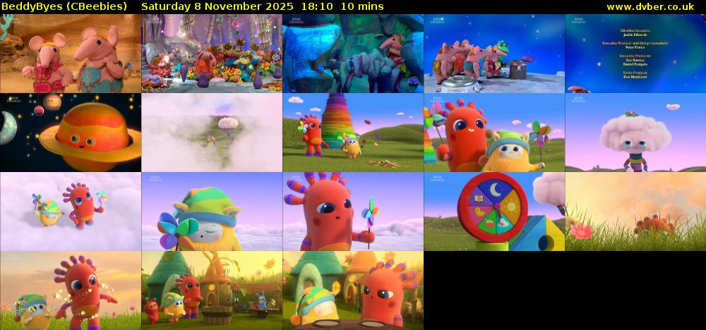 BeddyByes (CBeebies) Saturday 8 November 2025 18:10 - 18:20
