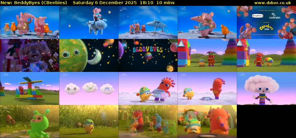 BeddyByes (CBeebies) Saturday 6 December 2025 18:10 - 18:20