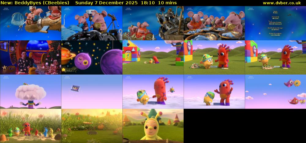 BeddyByes (CBeebies) Sunday 7 December 2025 18:10 - 18:20