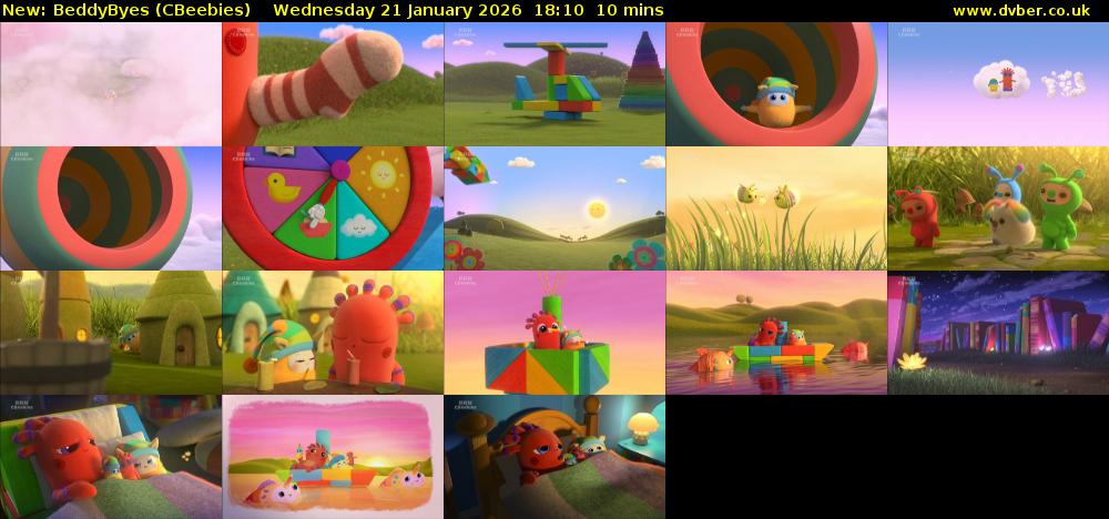 BeddyByes (CBeebies) Wednesday 21 January 2026 18:10 - 18:20