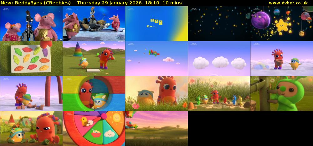 BeddyByes (CBeebies) Thursday 29 January 2026 18:10 - 18:20