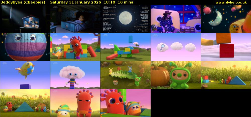 BeddyByes (CBeebies) Saturday 31 January 2026 18:10 - 18:20