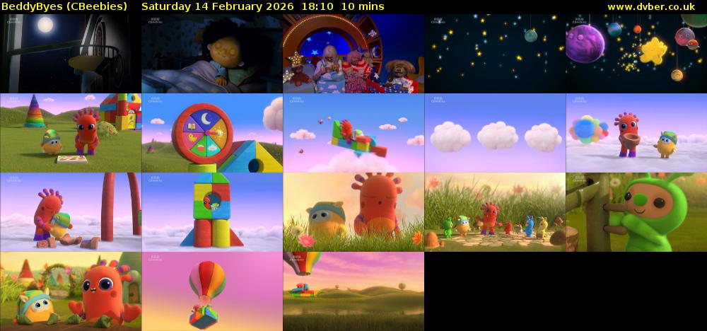 BeddyByes (CBeebies) Saturday 14 February 2026 18:10 - 18:20