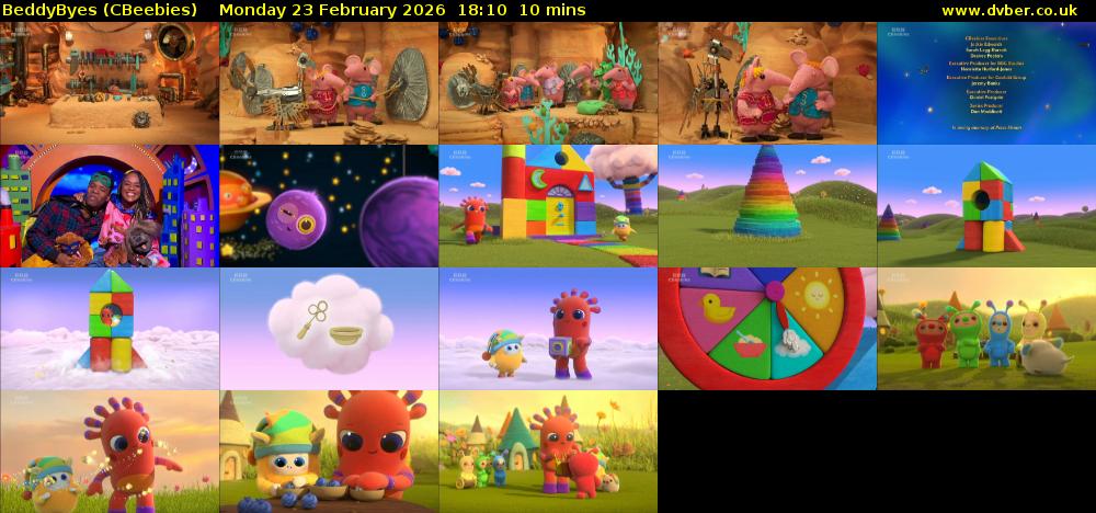 BeddyByes (CBeebies) Monday 23 February 2026 18:10 - 18:20