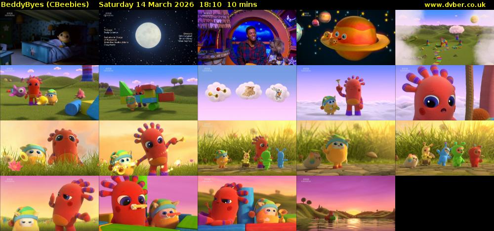 BeddyByes (CBeebies) Saturday 14 March 2026 18:10 - 18:20