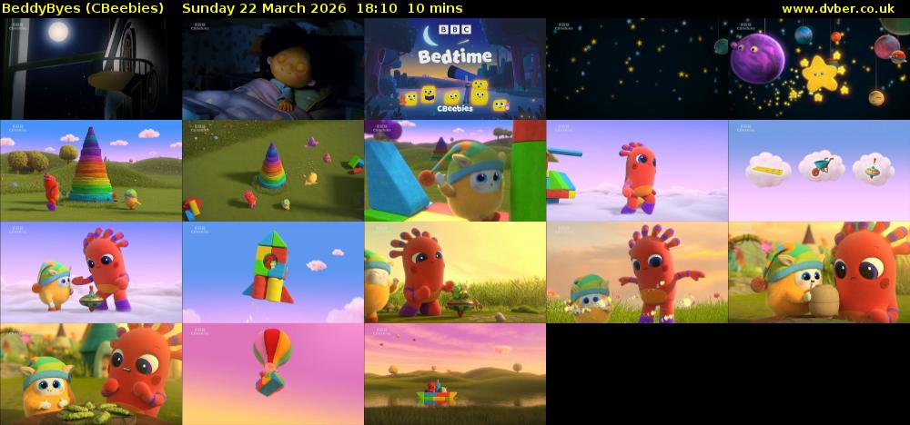 BeddyByes (CBeebies) Sunday 22 March 2026 18:10 - 18:20