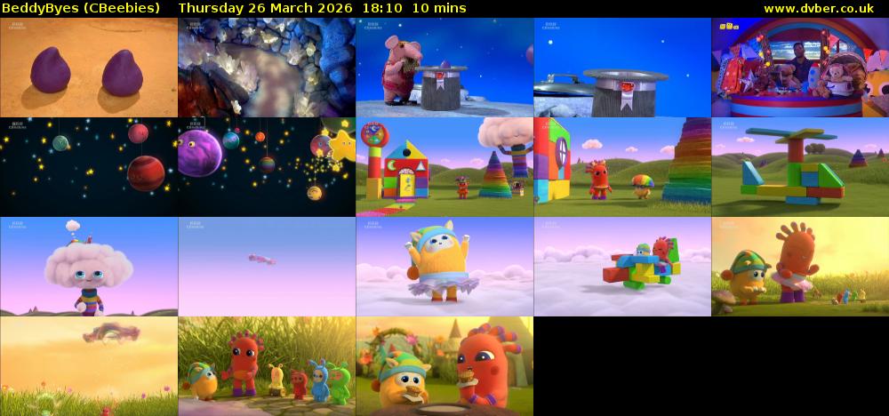 BeddyByes (CBeebies) Thursday 26 March 2026 18:10 - 18:20