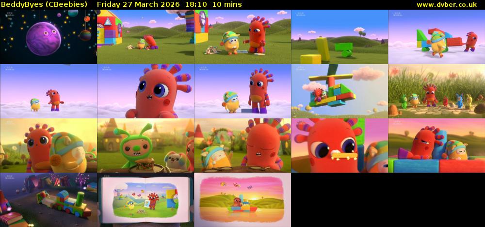BeddyByes (CBeebies) Friday 27 March 2026 18:10 - 18:20