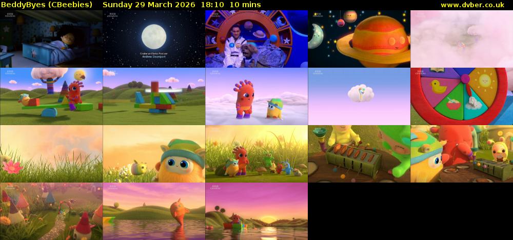BeddyByes (CBeebies) Sunday 29 March 2026 18:10 - 18:20