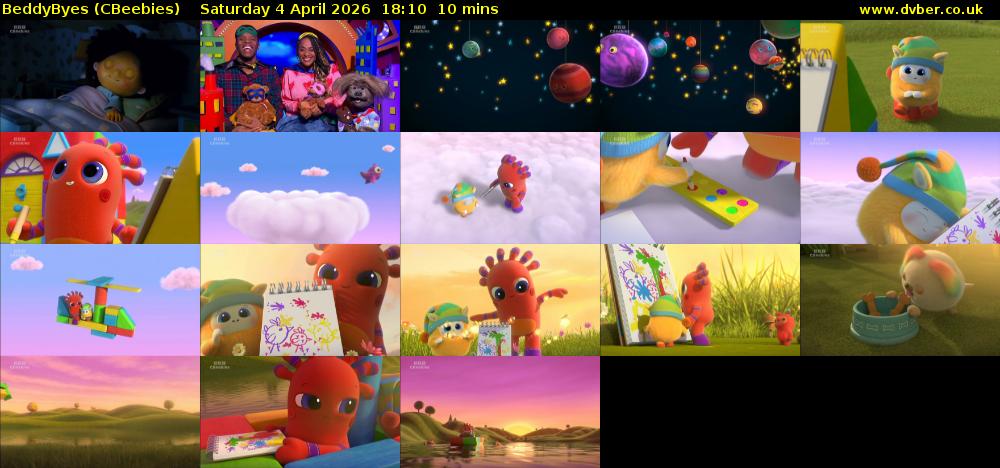 BeddyByes (CBeebies) Saturday 4 April 2026 18:10 - 18:20
