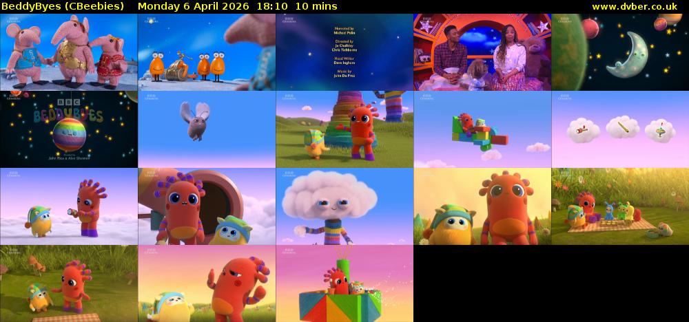 BeddyByes (CBeebies) Monday 6 April 2026 18:10 - 18:20